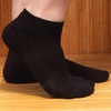 image:imageBambooMN Men and Womens Rayon from Bamboo Low Cut Ankle Socks for Sports Work and Everyday Wear  4 Pairs  Unisex Sizing01 Black
