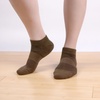 image:imageBambooMN Men and Womens Rayon from Bamboo Low Cut Ankle Socks for Sports Work and Everyday Wear  4 Pairs  Unisex Sizing07 Brown
