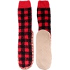 image:imageBambooMN Mens Cabin Double Layer Thick Soft Warm Fuzzy Comfy Home Socks 1 PairBuffalo Plaid