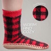 image:imageBambooMN Mens Cabin Double Layer Thick Soft Warm Fuzzy Comfy Home Socks 1 PairBuffalo Plaid