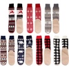 image:imageBambooMN Mens Cabin Double Layer Thick Soft Warm Fuzzy Comfy Home Socks 1 PairBuffalo Plaid