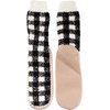 image:imageBambooMN Mens Cabin Double Layer Thick Soft Warm Fuzzy Comfy Home Socks 1 PairGingham Plaid