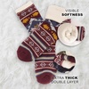 image:imageBambooMN Mens Cabin Double Layer Thick Soft Warm Fuzzy Comfy Home Socks 1 PairStyle 09