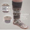 image:imageBambooMN Mens Cabin Double Layer Thick Soft Warm Fuzzy Comfy Home Socks 1 PairUltimate Grey