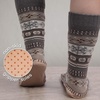 image:imageBambooMN Mens Cabin Double Layer Thick Soft Warm Fuzzy Comfy Home Socks 1 PairUltimate Grey