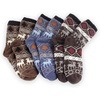 image:imageBambooMN Mens Cabin Double Layer Thick Soft Warm Fuzzy Comfy Home Socks 3 PairsAsst C