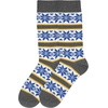 image:imageBambooMN Mens Christmas Socks Cotton Colorful Design Fashion Novelty Dress Xmas Theme Socks  Assorted PacksBlue Pattern