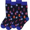 image:imageBambooMN Mens Christmas Socks Cotton Colorful Design Fashion Novelty Dress Xmas Theme Socks  Assorted PacksTree Ornaments