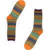 image:imageBambooMN Mens Colorful Patterned Socks  Long Over The Calf Stylish Cotton Dress SocksColor 1