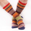 image:imageBambooMN Mens Colorful Patterned Socks  Long Over The Calf Stylish Cotton Dress SocksColor 5