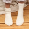 image:imageBambooMN Mens Feather Light Fuzzy Socks with No Slip Grips  4 Pair Value Packs05  White