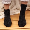 image:imageBambooMN Mens Feather Light Fuzzy Socks with No Slip Grips  4 Pair Value Packs08  Black