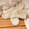 image:imageBambooMN Mens Featherlight Comfy Warm Fuzzy Socks  4 Pairs05  White