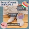 image:imageBambooMN Mens Featherlight Comfy Warm Fuzzy Socks  4 Pairs15  Navy