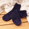 image:imageBambooMN Mens Featherlight Comfy Warm Fuzzy Socks  4 Pairs15  Navy