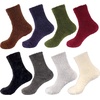 image:imageBambooMN Mens Featherlight Comfy Warm Fuzzy Socks  4 Pairs15  Navy