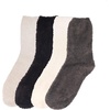 image:imageBambooMN Mens Featherlight Comfy Warm Fuzzy Socks  4 PairsAssortment a