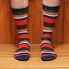 image:imageBambooMN Mens Rayon from Bamboo Fiber Stripe Socks Two SizesColor 1