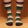 image:imageBambooMN Mens Rayon from Bamboo Fiber Stripe Socks Two SizesColor 2