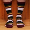 image:imageBambooMN Mens Rayon from Bamboo Fiber Stripe Socks Two SizesColor 3