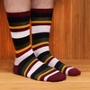 image:imageBambooMN Mens Rayon from Bamboo Fiber Stripe Socks Two SizesColor 3