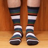 image:imageBambooMN Mens Rayon from Bamboo Fiber Stripe Socks Two SizesColor 4