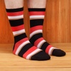 image:imageBambooMN Mens Rayon from Bamboo Fiber Stripe Socks Two SizesColor 5