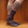image:imageBambooMN Mens Rayon from Bamboo Fiber Stripe SocksBrown Purple Black
