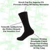 image:imageBambooMN Mens Rayon from Bamboo Fiber Ultra Breathable Superior Wicking Classic Crew Socks  2 Pair Value PacksBlack White Assortment