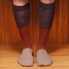 image:imageBambooMN Mens Rayon from Bamboo Fiber Ultra Breathable Superior Wicking Classic Crew Socks  2 Pair Value PacksPurple Red Brown