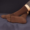 image:imageBambooMN Mens Rayon from Bamboo Fiber Ultra Breathable Wicking Supported Toe and Heel Crew SocksBrown