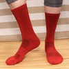image:imageBambooMN Mens Rayon from Bamboo Fiber Ultra Breathable Wicking Supported Toe and Heel Crew SocksCherry Red