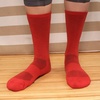 image:imageBambooMN Mens Rayon from Bamboo Fiber Ultra Breathable Wicking Supported Toe and Heel Crew SocksCherry Red