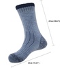 image:imageBambooMN Mens Super Soft Warm Fuzzy Thick Wool Blend Winter Socks 2 SizesBlack and Blue 4 Pairs