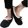 image:imageBambooMN Soft Touch Warm Cozy Fuzzy NonSlip Lined SlipOn Slippers Socks for Adult Women Indoor Travel House Slippers 3 PairsAssortment B