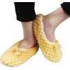 image:imageBambooMN Soft Touch Warm Cozy Fuzzy NonSlip Lined SlipOn Slippers Socks for Adult Women Indoor Travel House Slippers 3 PairsAssortment C