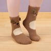 image:imageBambooMN Super Soft Cozy Warm Cute Animal NonSlip Fuzzy Crew Winter Socks 1 PairBrown Bear
