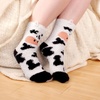 image:imageBambooMN Super Soft Cozy Warm Cute Animal NonSlip Fuzzy Crew Winter Socks 1 PairCow