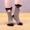 image:imageBambooMN Super Soft Cozy Warm Cute Animal NonSlip Fuzzy Crew Winter Socks 1 PairGrey Cat