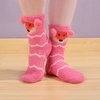 image:imageBambooMN Super Soft Cozy Warm Cute Animal NonSlip Fuzzy Crew Winter Socks 1 PairPink Fox