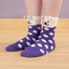 image:imageBambooMN Super Soft Cozy Warm Cute Animal NonSlip Fuzzy Crew Winter Socks 1 PairPurple Polar Bear