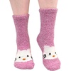 image:imageBambooMN Super Soft Warm Cute Animal Face NonSlip Fuzzy Crew Winter Home Socks Value PackAssortment 24