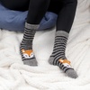 image:imageBambooMN Super Soft Warm Cute Furry Animal NonSlip Fuzzy Cozy Fluffly Crew Winter Home Socks Value Pack03 Stripe Fox