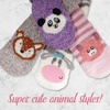 image:imageBambooMN Super Soft Warm Cute Furry Animal NonSlip Fuzzy Cozy Fluffly Crew Winter Home Socks Value Pack09 Purple Panda