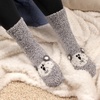image:imageBambooMN Super Soft Warm Cute Furry Animal NonSlip Fuzzy Cozy Fluffly Crew Winter Home Socks Value Pack09 Purple Panda