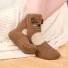 image:imageBambooMN Super Soft Warm Cute Furry Animal NonSlip Fuzzy Cozy Fluffly Crew Winter Home Socks Value PackAssortment F