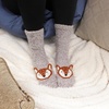 image:imageBambooMN Super Soft Warm Cute Womens Animal NonSlip Fuzzy Fluffy Crew Winter Home Socks02 Grey Fox