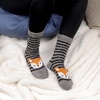 image:imageBambooMN Super Soft Warm Cute Womens Animal NonSlip Fuzzy Fluffy Crew Winter Home Socks03 Stripe Fox