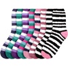 image:imageBambooMN Super Soft Warm Microfiber Fun Fuzzy Cozy Home Socks  8 Pair Value PackAssortment S3