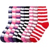 image:imageBambooMN Super Soft Warm Microfiber Fun Fuzzy Cozy Home Socks  8 Pair Value PackAssortment S5